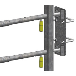 Extendable 5-rail gate with EASYLOCK latch for animals Extendable 5-rail gate with EASYLOCK latch for animals