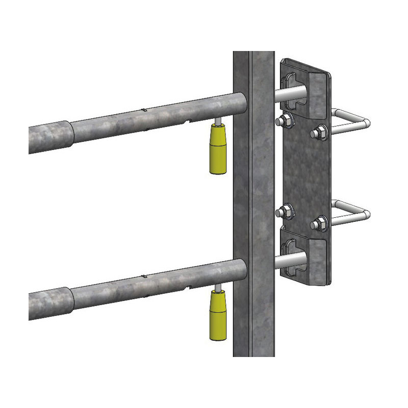 Extendable 5-rail gate with EASYLOCK latch for animals Extendable 5-rail gate with EASYLOCK latch for animals