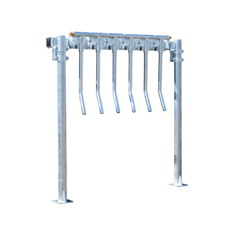 Finger gate unit with Ø 102 mm post on a mounting plate Finger gate unit with Ø 102 mm post on a mounting plate