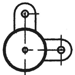 2-way at 90° post - Ø 102 mm - to embed 2-way at 90° post - Ø 102 mm - to embed