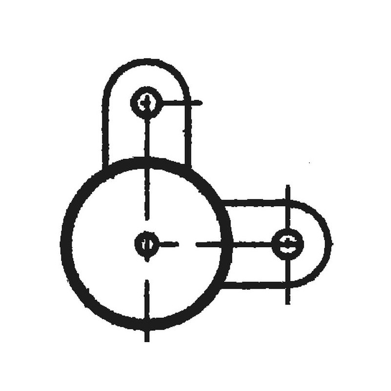 2-way at 90° post - Ø 102 mm - to embed 2-way at 90° post - Ø 102 mm - to embed