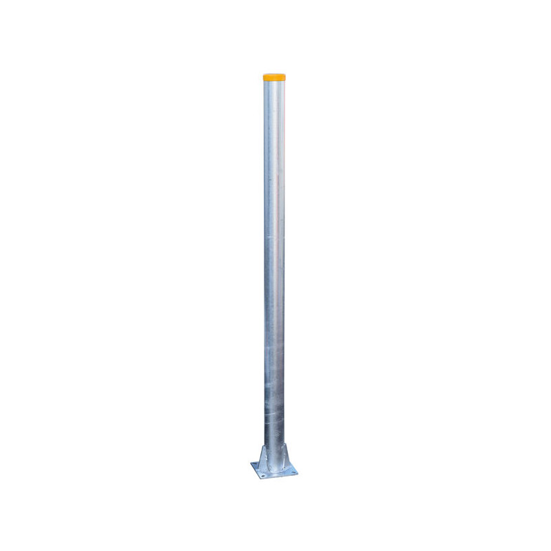 Ø 102 mm bared reinforced post on plate - H. 1.98 m - Thick. 5 mm Ø 102 mm bared reinforced post on plate - H. 1.98 m - Thick. 5 mm