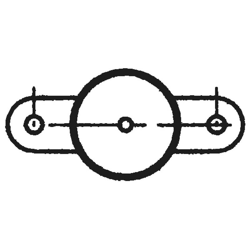 face-to-face 2-way post - Ø 102 mm - to embed
