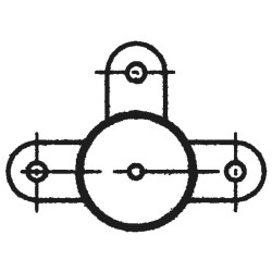 3-way post - Ø 102 mm - to embed 3-way post - Ø 102 mm - to embed