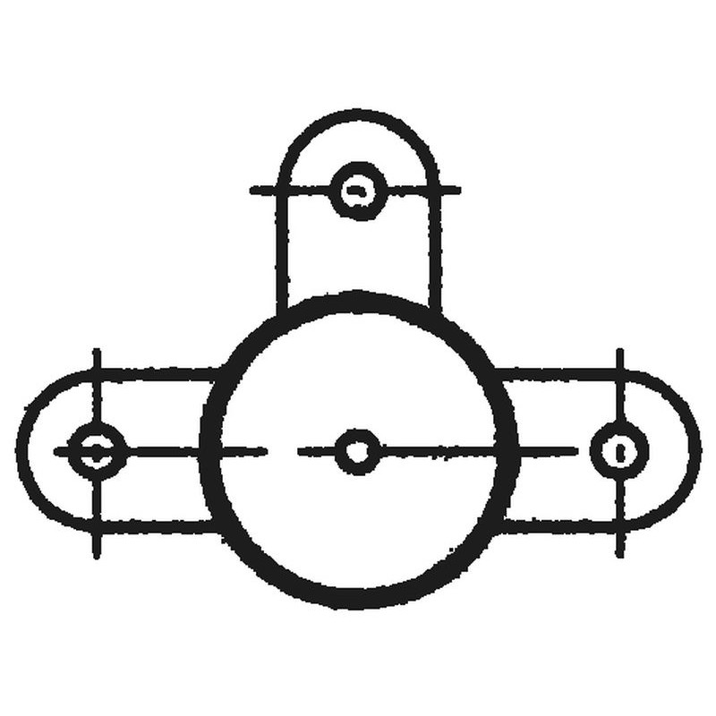 3-way post - Ø 102 mm - to embed 3-way post - Ø 102 mm - to embed