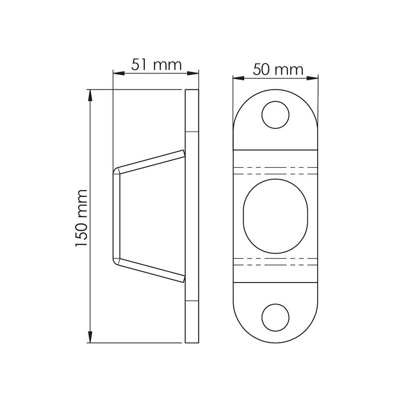 Standard front and side wall plate for lock