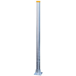 Ø 102 mm bared post on plate - H. 1.98 m - Thick. 4 mm