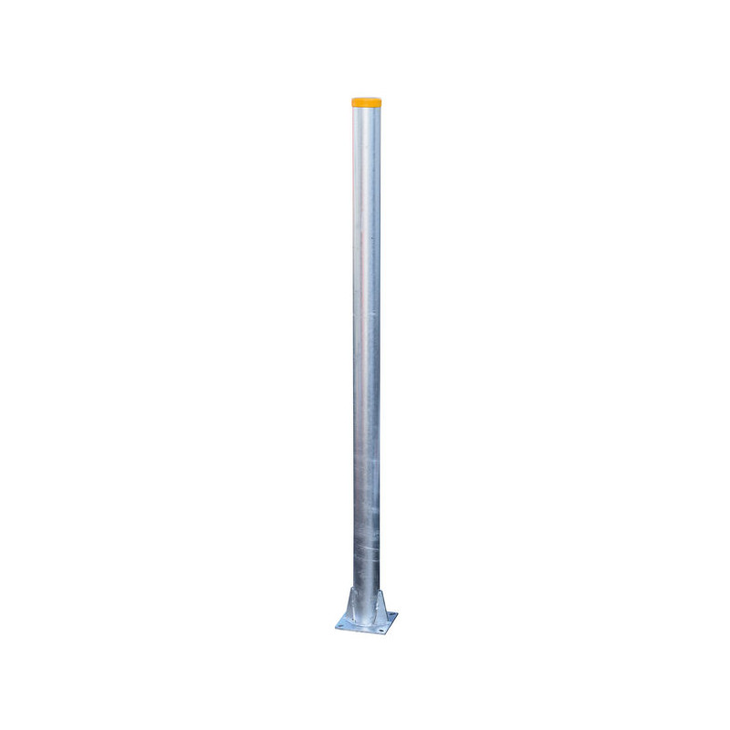 Ø 102 mm bared post on plate - H. 1.98 m - Thick. 4 mm