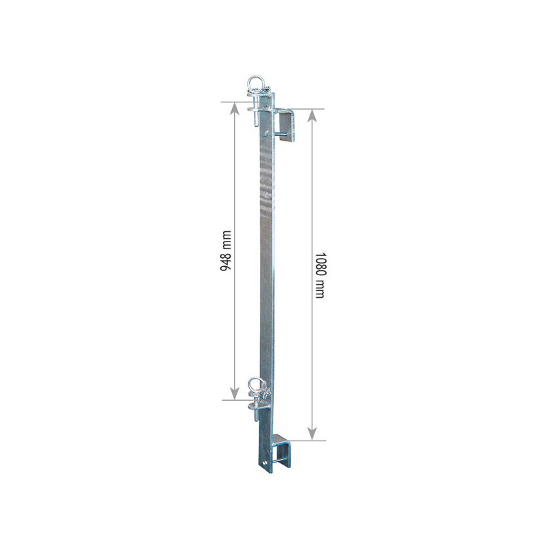 Double fastening flat bracket