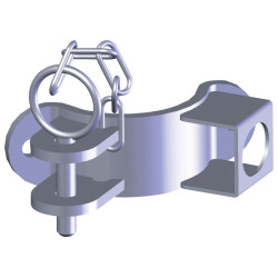 Ø 102 mm 1/2 bracket for bolt support in the axis and 1-way