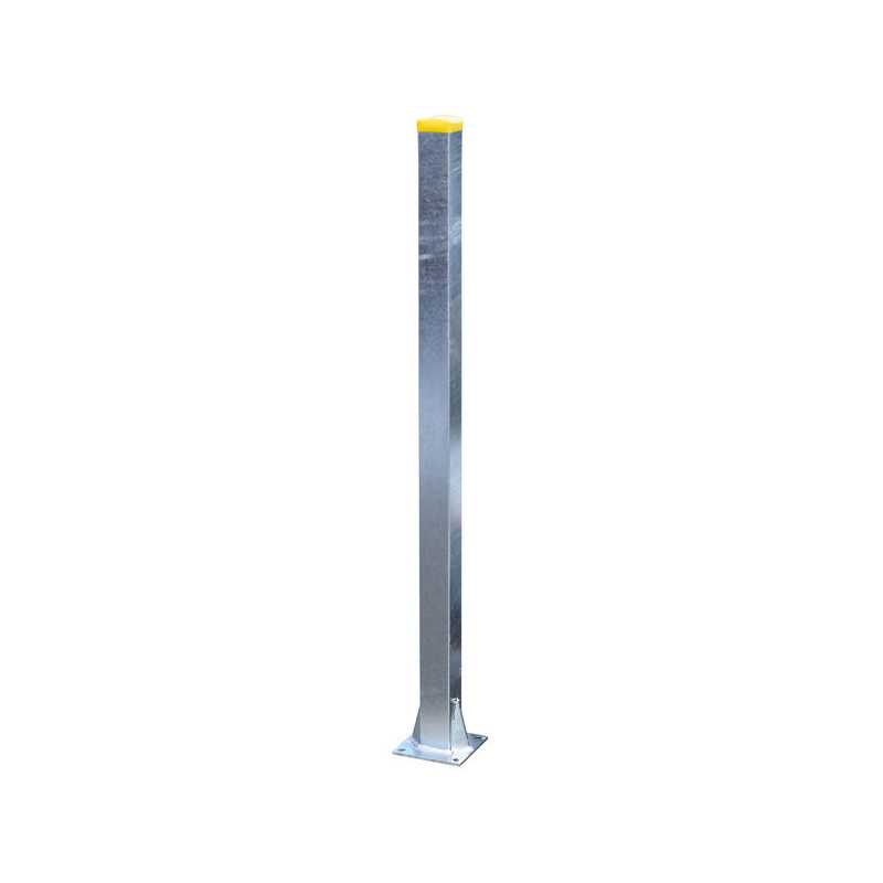 Square 90 x 90 mm bare post on mounting plate