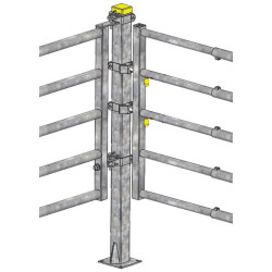 "EASYLOCK" 1/2 bracket for 90 x 90 mm square post "EASYLOCK" 1/2 bracket for 90 x 90 mm square post