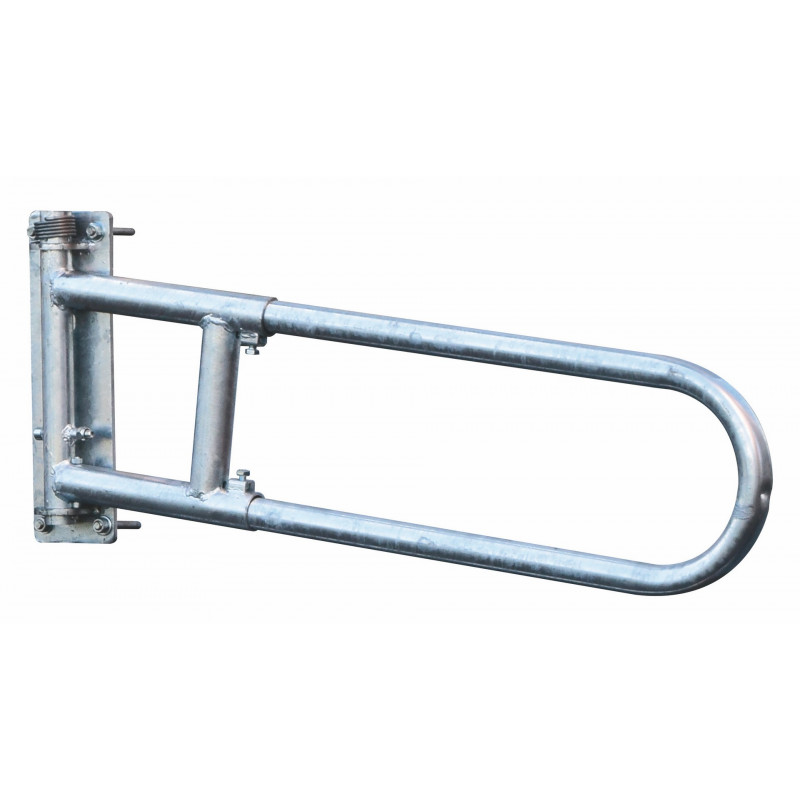 Extendable 2-rails anti-backing gate for animal opening or corridor