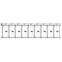 Comfort SR headlock panel - 5 m/9 spaces