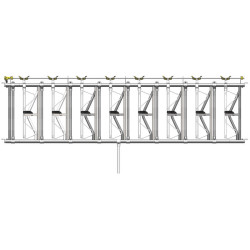 Comfort SR headlock panel - 4.40 m/8 spaces