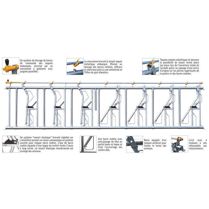 Comfort LR headlock panel - 1 m/1 space Comfort LR headlock panel - 1 m/1 space