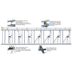 Comfort LR headlock panel - 4 m/5 spaces