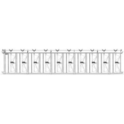 Comfort SRS headlock panel - 6 m/10 spaces