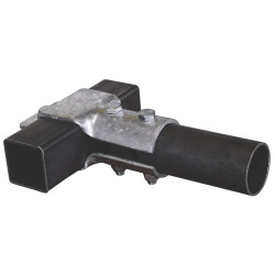 Square shell 60x60 mm for laying bat-flanks bare on horizontal beam 60x60 mm