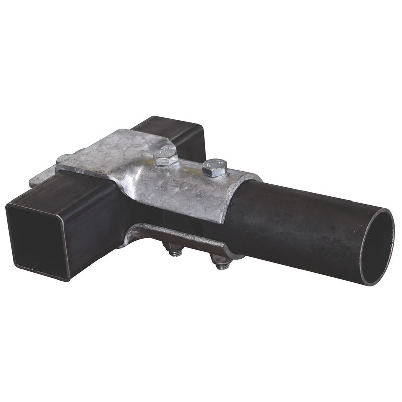 Square shell 60x60 mm for laying bat-flanks bare on horizontal beam 60x60 mm