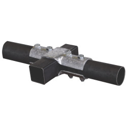Square shell 60x60 mm for laying bat-flanks bare on horizontal beam 60x60 mm