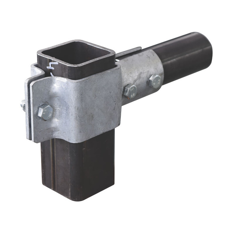 Square shell 80x80 mm for bare panel installation on 80x80 mm post - Single row Square shell 80x80 mm for bare panel installation on 80x80 mm post - Single row