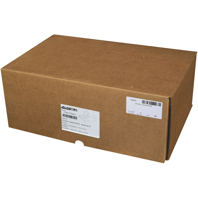 1-way 1/2 bracket for round Ø 102 mm posts - Pack of 20