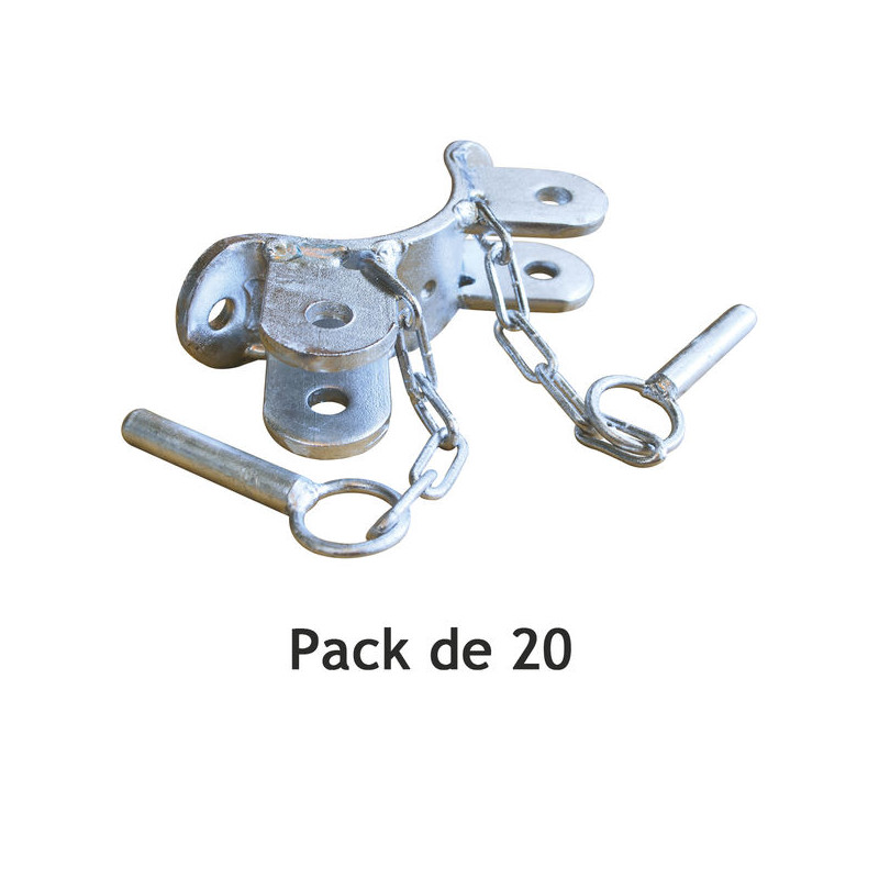 2-ways 90° 1/2 bracket for round Ø 102 mm posts - Pack of 20